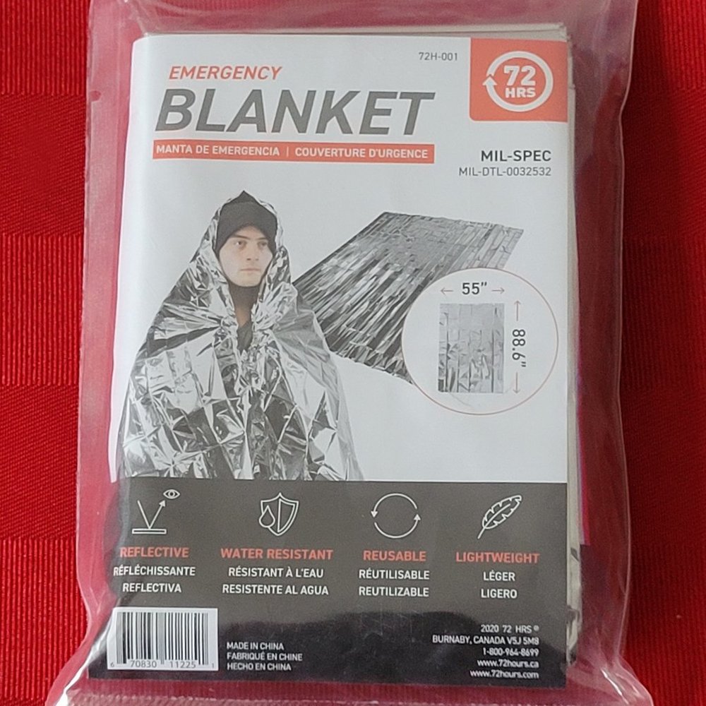 BRAND NEW, 72 HOUR MILITARY SPEC EMERGENCY SURVIVAL BLANKET!!!